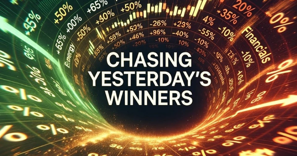 Chasing Yesterday's Winners - swirling vortex of stock percentages